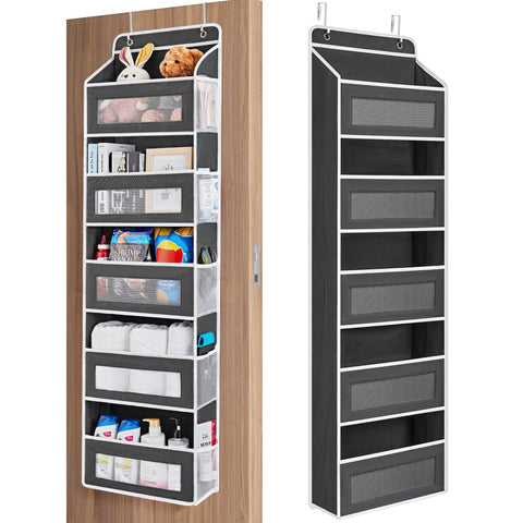 Jarlink over-the-door organizer with five shelves adds extra behind-door storage