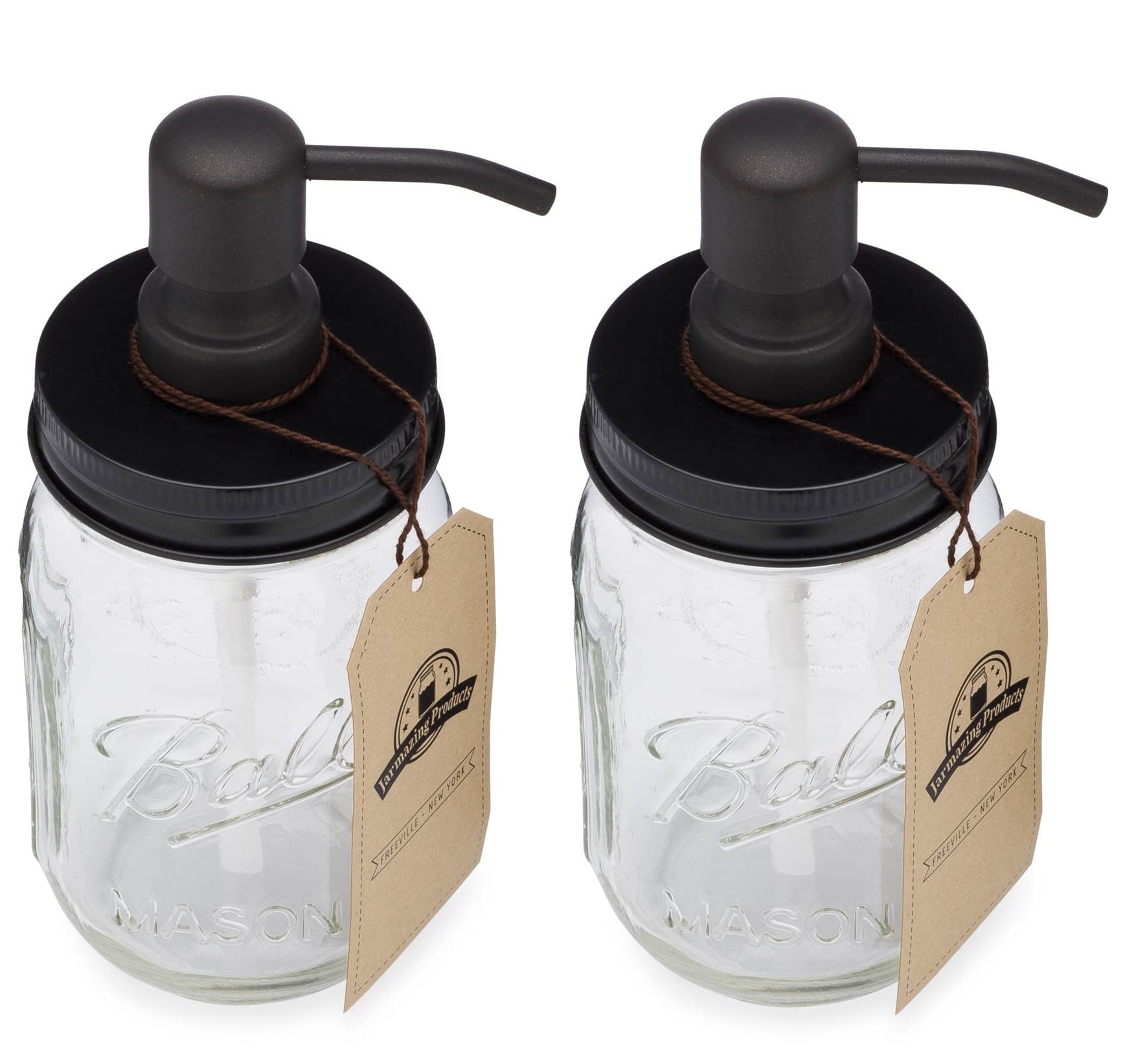 Wide neck design enables quick refills for hand soap or lotion.