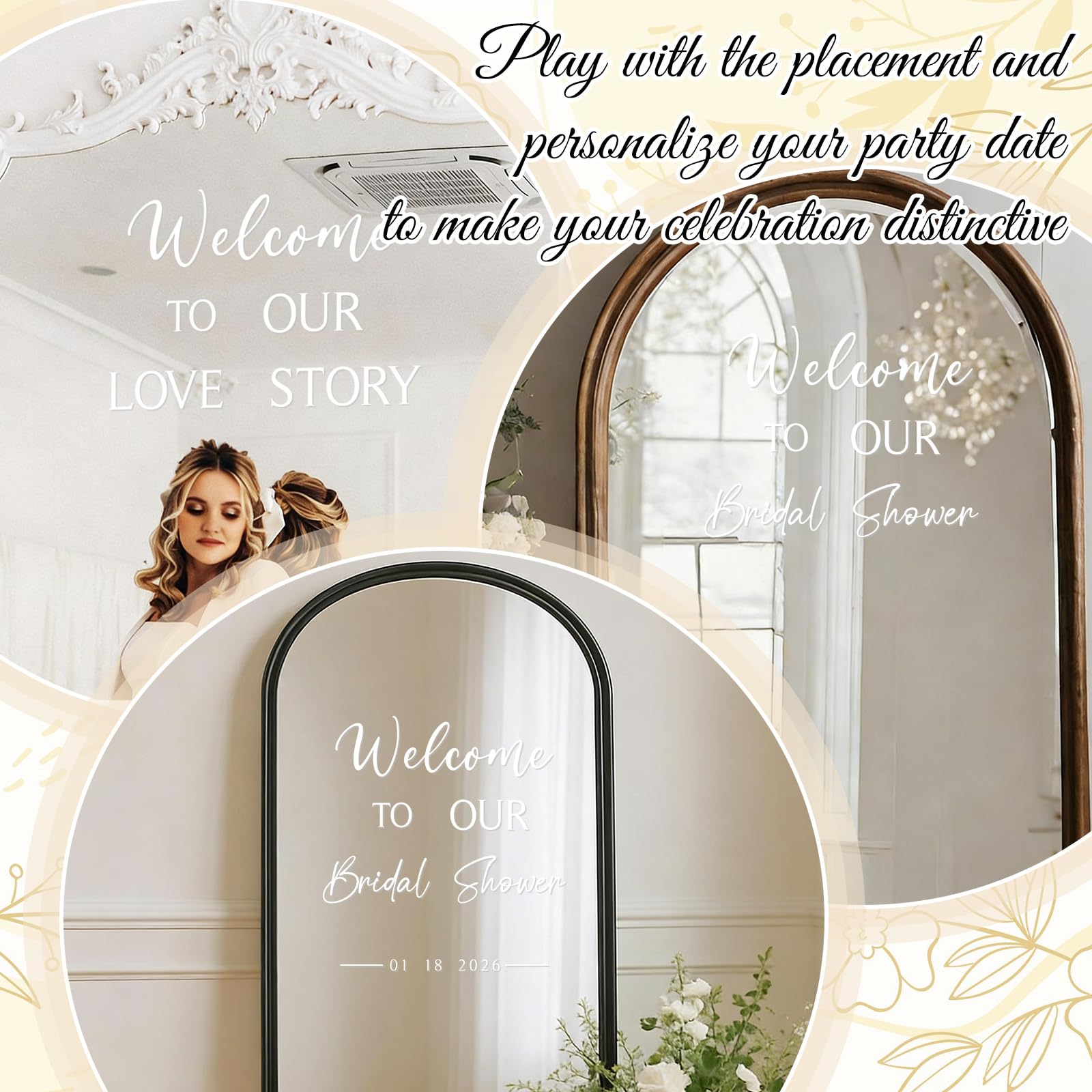 JarThenaAMCS bridal shower decal set packaging and sturdy vinyl.