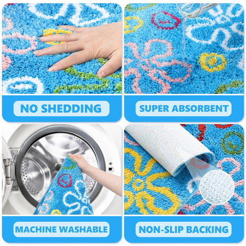 JarThenaAMCS machine washable bath rug for easy cleaning and refreshed look