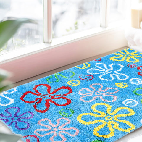 JarThenaAMCS sponge bath rug with soft microfiber feel for cozy comfort