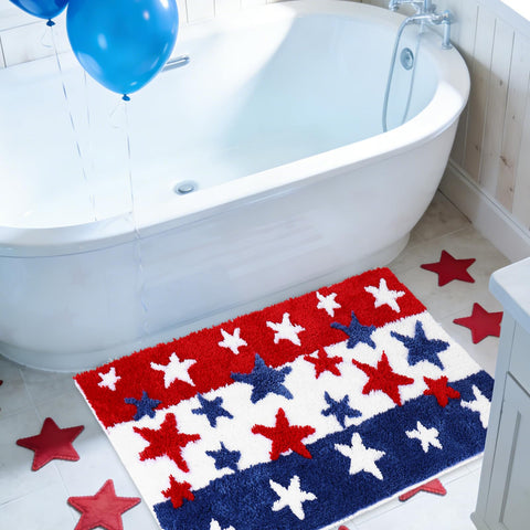JarThenaAMCS washable star rug guards floors while adding holiday spirit.