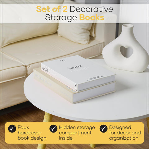 Jas & Jax Goods decorative books in warm neutral tones for versatile display