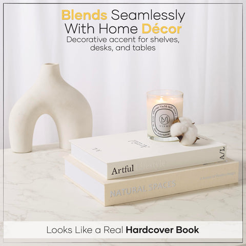 Jas & Jax Goods decorative books on an office shelf as stylish decor