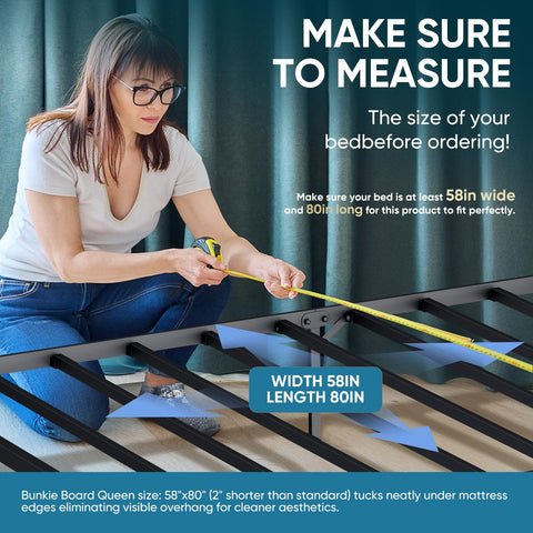 JASMINELOVER anti-sag 7-point technology minimizes mattress sinking.