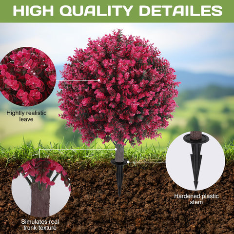 Jasmpig artificial boxwood bush two pack for neat evergreen landscaping.