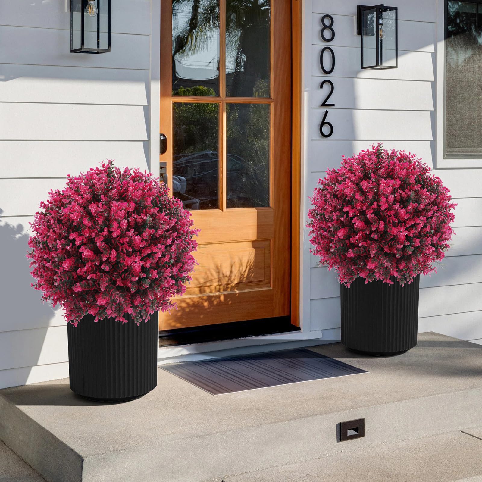 Jasmpig UV resistant artificial plants showing durable material.