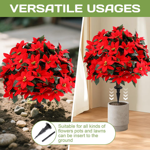 Jasmpig poinsettia topiary ball 27in in pot placement.