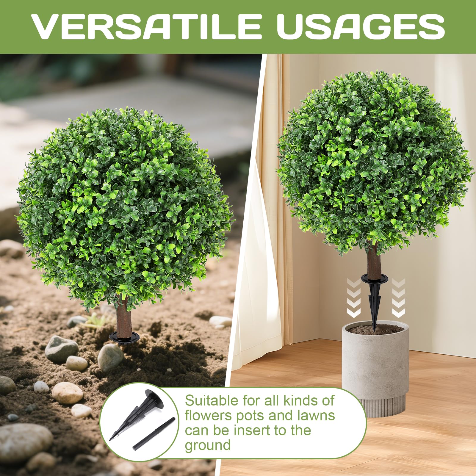Jasmpig ground spike for secure outdoor or planter installation.