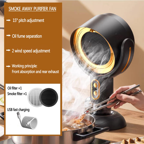 JASSIVER PuffHide dual-filter system visible for oil fumes and dust purification