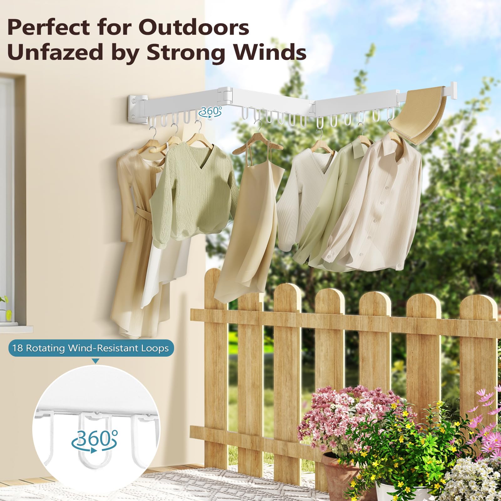 JAUREE drying rack supports up to 150 lbs for heavy garments.