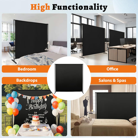 JAUZVIL room divider offers quick, tool-free assembly for fast setup.