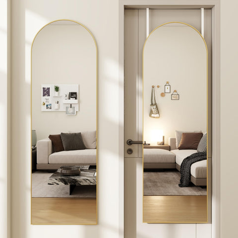 JAWGLOW arched full-length mirror with 14x48 glass for full-body reflections