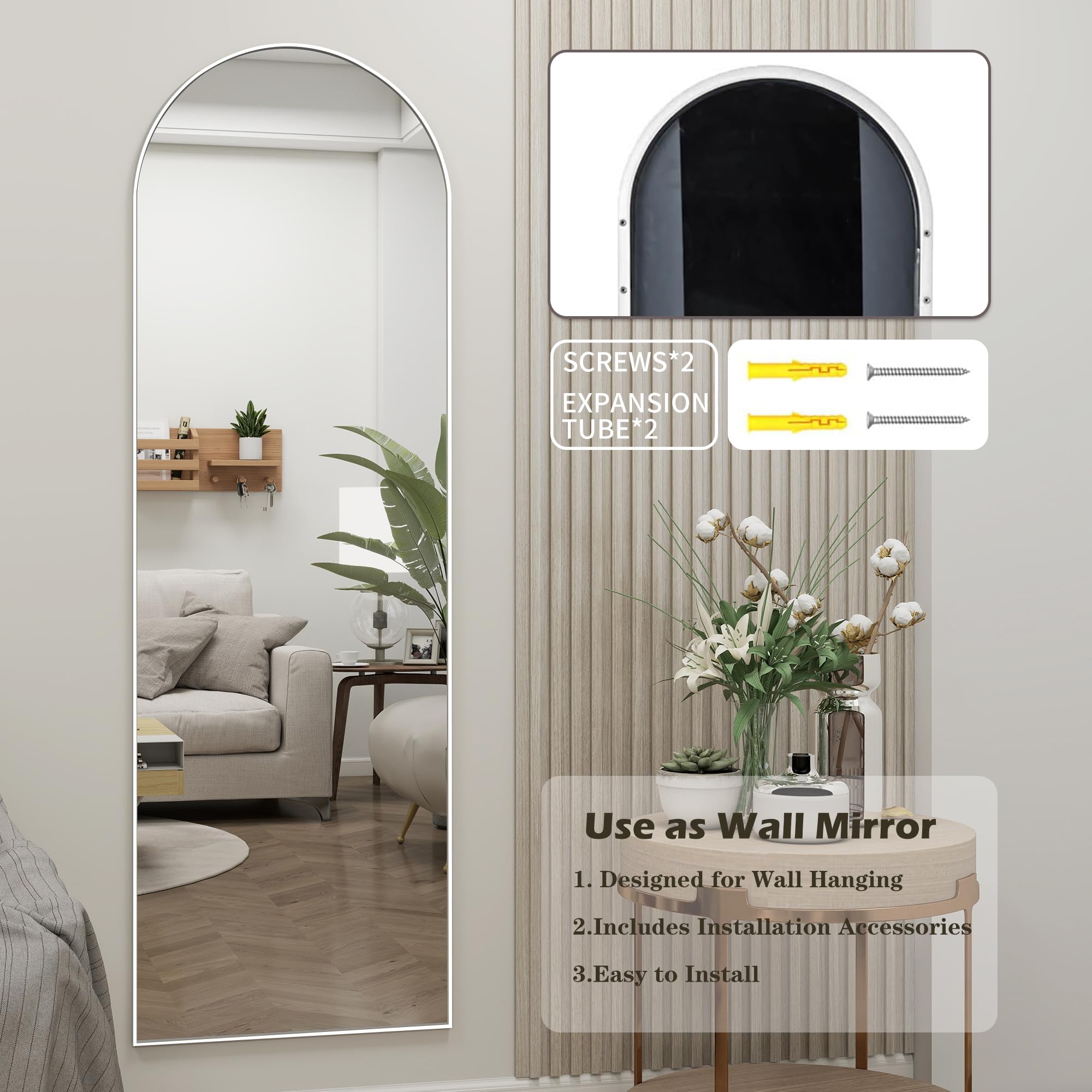 JAWGLOW mirror ideal for bedrooms or dorms, saving space and effort.