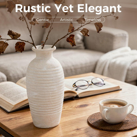 Jaxoriel vase fits dried flowers or pampas grasses for tall arrangements.