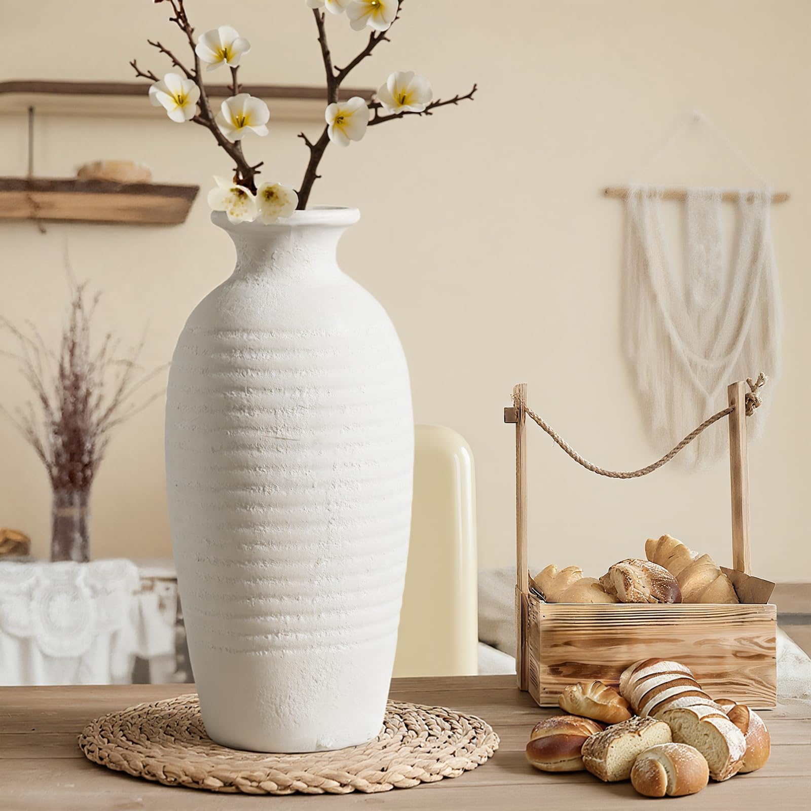 Jaxoriel vase base is non-slip to protect tabletops during display changes.