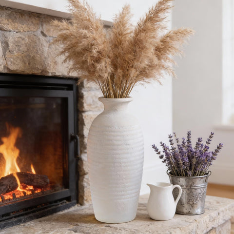 Jaxoriel rustic vase suits entryways, mantels, shelves with versatile farmhouse charm.