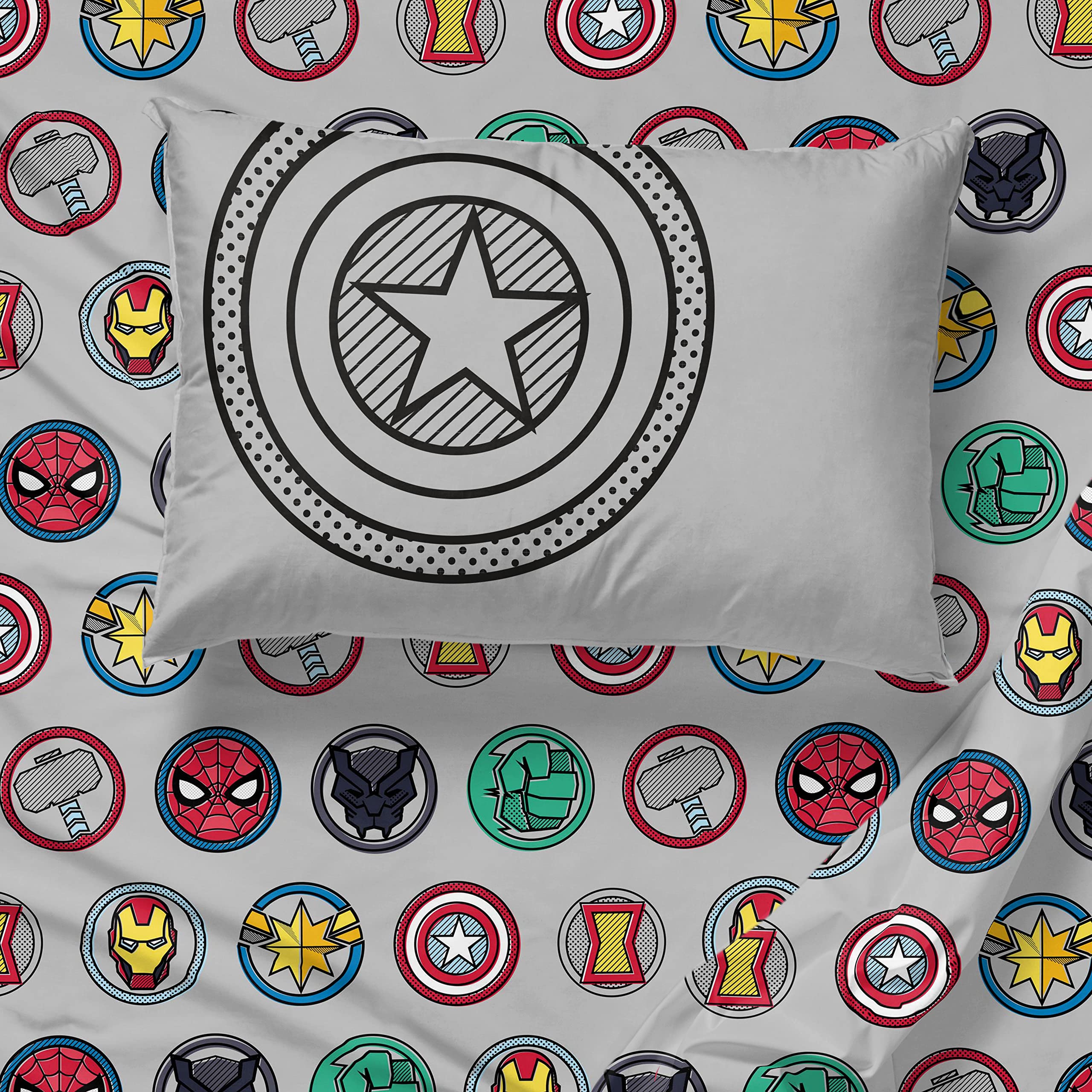 Jay Franco Avengers Pop sham adds coordinated hero detail to a kid's bed