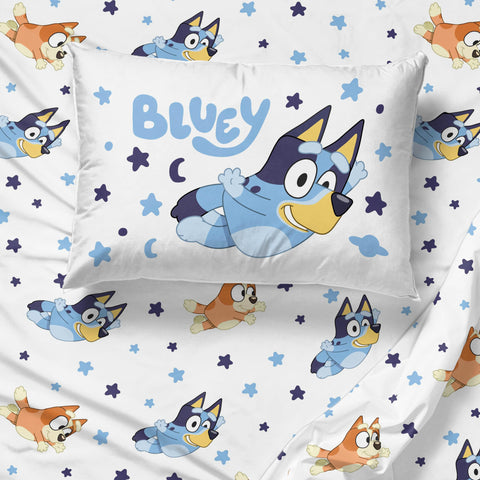 Jay Franco Bluey Bingo pillowcases set with matching print for coordinated decor.