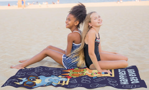 Jay Franco Bluey & Bingo towel soft 100 cotton for comfort.