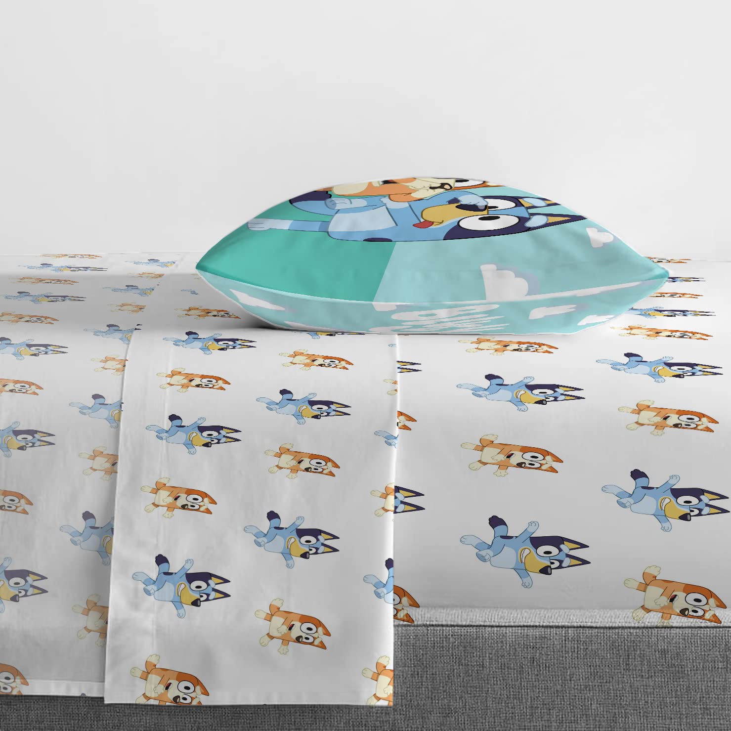 Jay Franco Bluey sheet set packaging shown