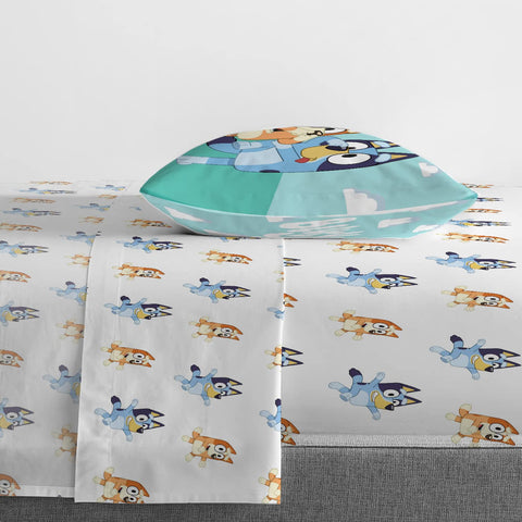 Jay Franco Bluey sheet set packaging shown