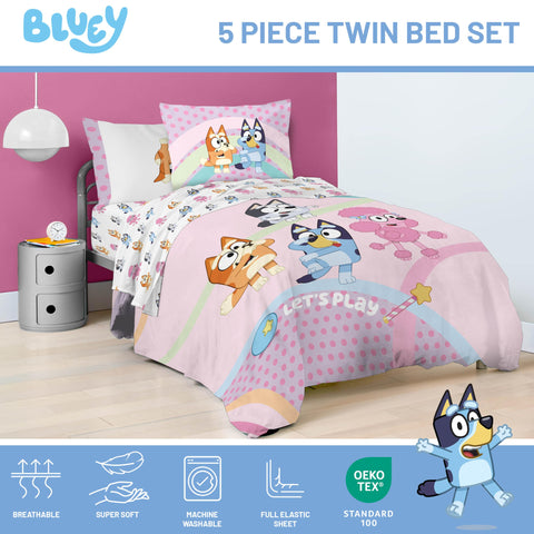 Jay Franco Bluey sham 20x26 showcases playful character artwork for decor.