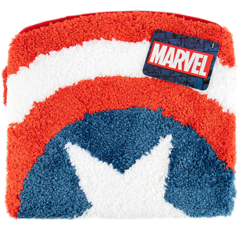 Jay Franco Captain America shield bath rug with slip-resistant backing for bathroom safety