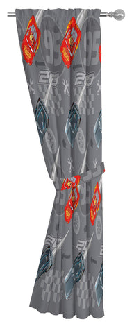Jay Franco Cars drapes use durable polyester microfiber for long-lasting color
