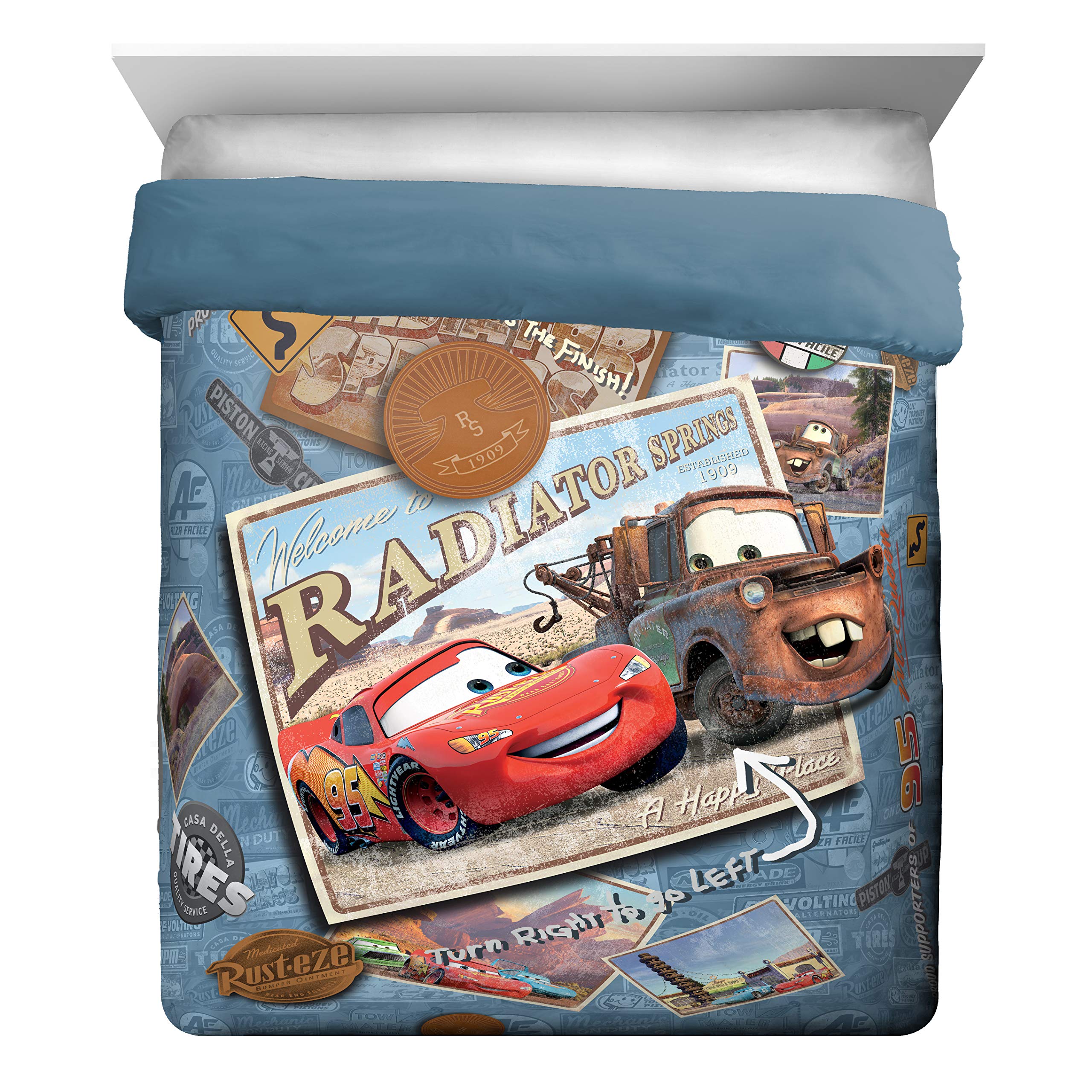 Jay Franco Cars Tune Up fitted sheet designed for full beds and easy care.