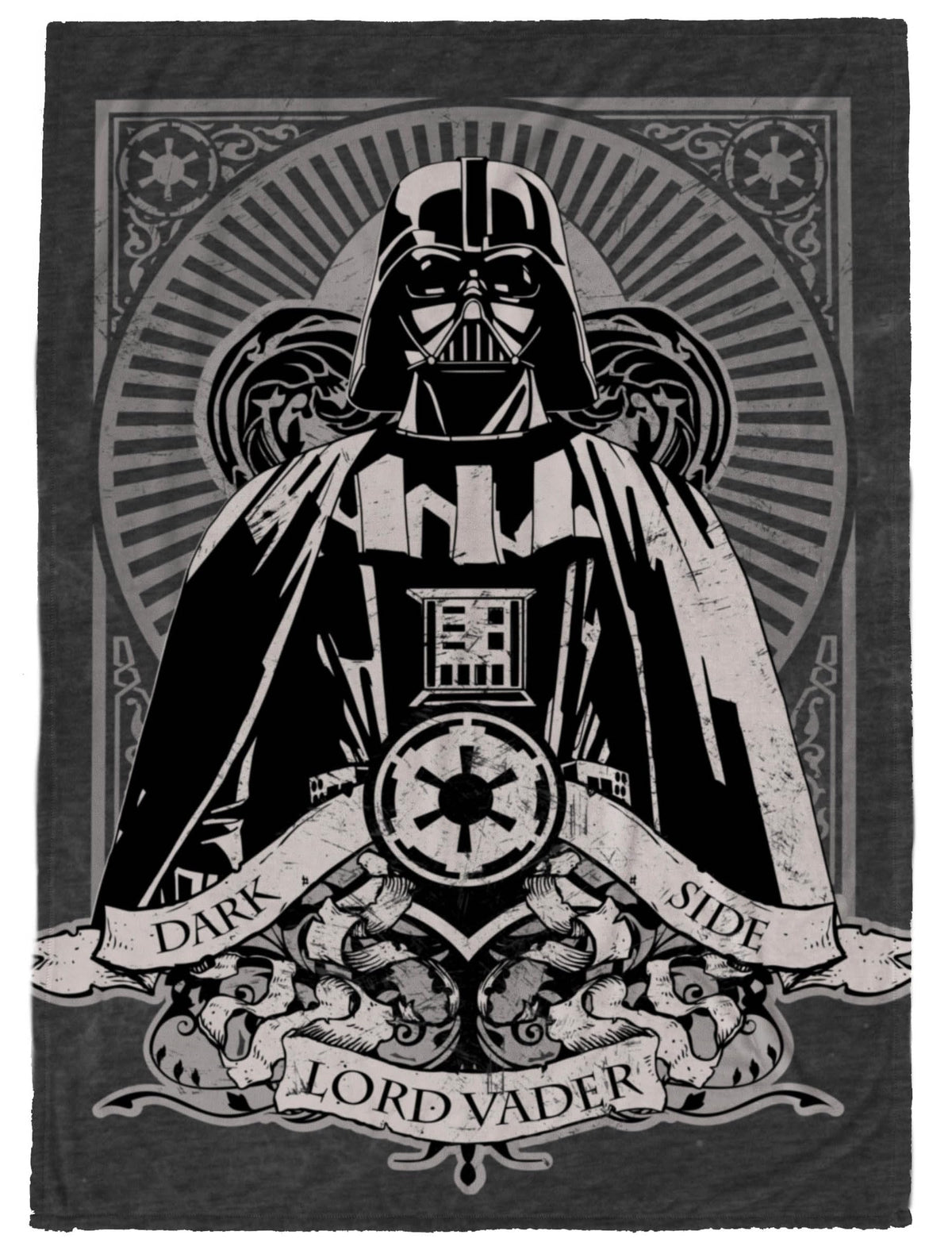 Jay Franco Darth Vader throw front view showing soft microfiber comfort for kids