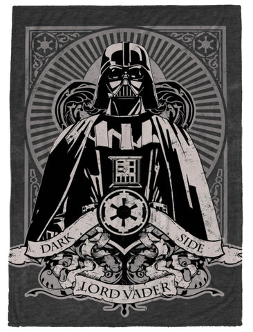 Jay Franco Darth Vader throw front view showing soft microfiber comfort for kids
