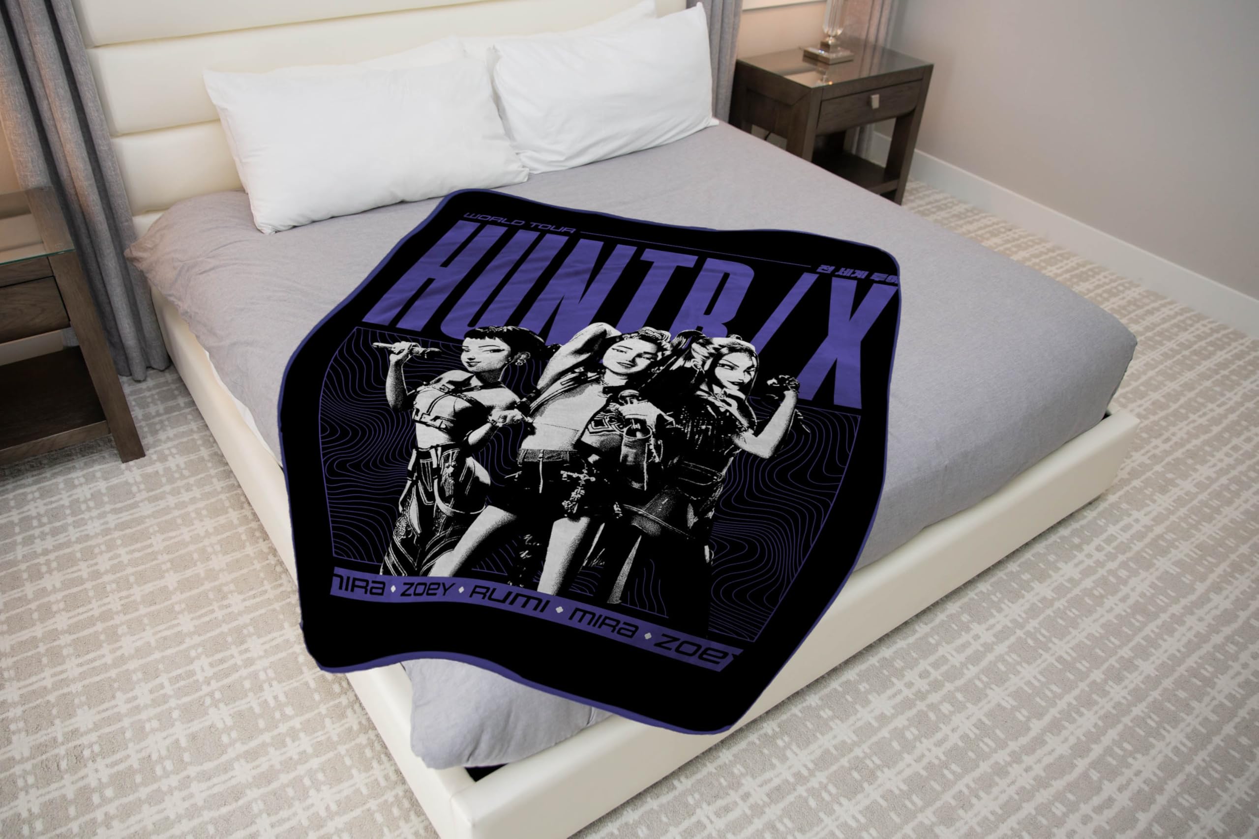 Jay Franco Demon Hunters throw blanket ideal for dorm decor and shared spaces.