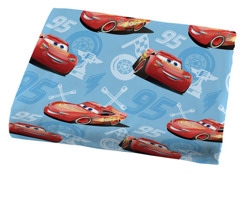 Jay Franco Disney Cars 3-piece twin set is machine washable and colorfast after washes.
