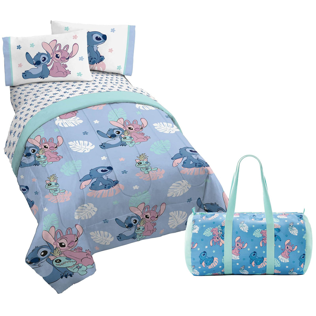 Jay Franco Lilo and Stitch comforter featuring Stitch and Angel for cozy nights