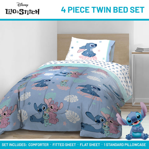 Jay Franco Lilo & Stitch fitted sheet with deep pockets for secure sleep