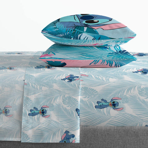 Jay Franco reversible comforter shows Stitch pattern on one side for two looks.