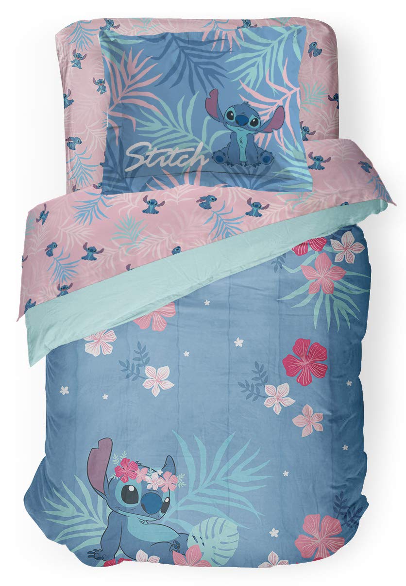 Jay Franco Disney Lilo & Stitch Paradise Dream comforter – front view, soft and cozy for year-round warmth.