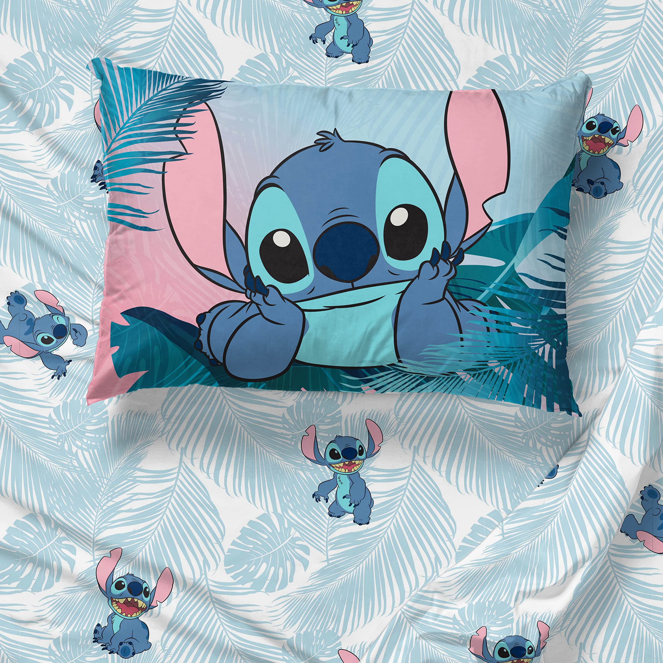 Jay Franco Lilo Stitch sham completes the coordinated bed set look.