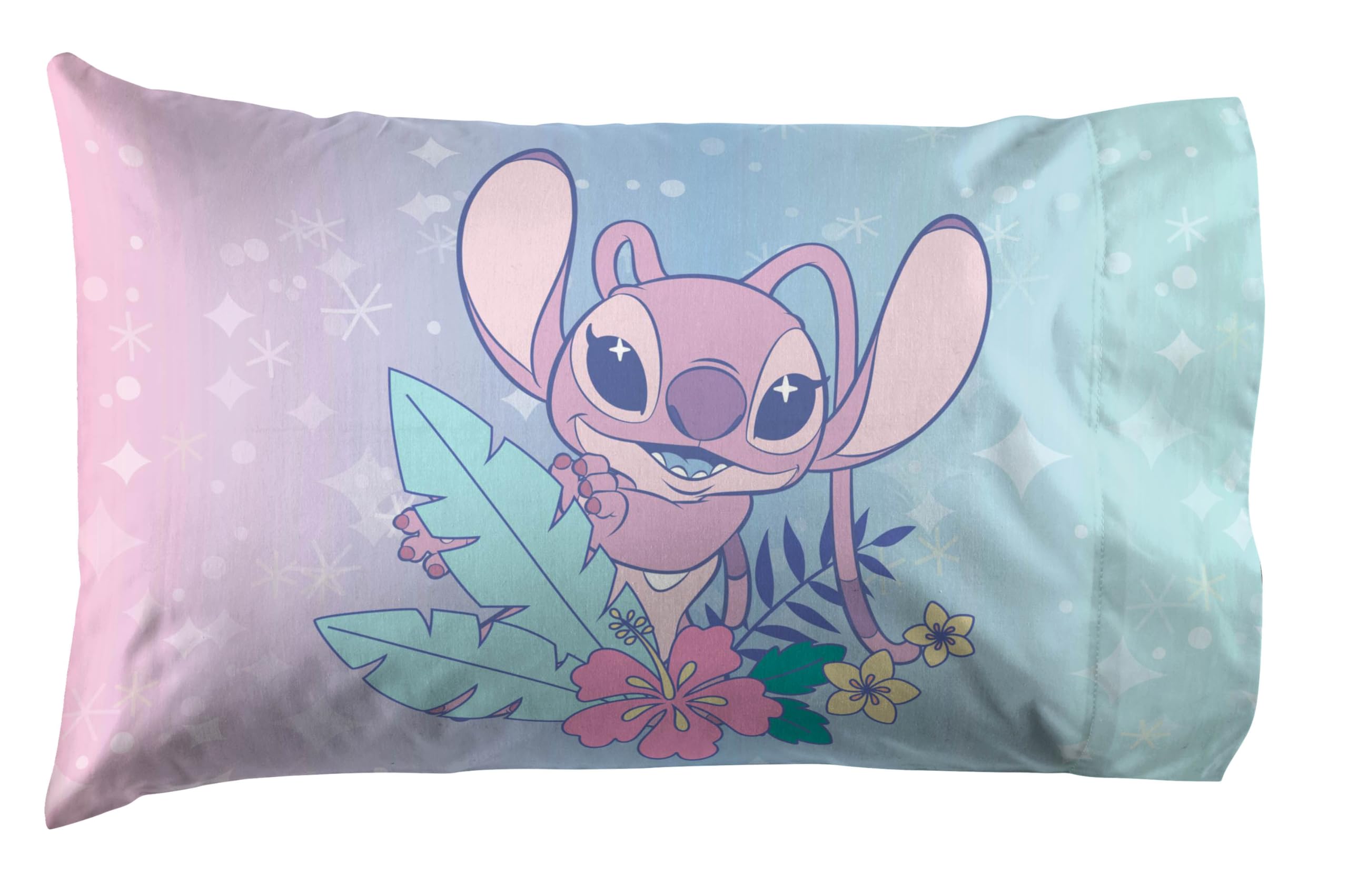 Jay Franco Disney Lilo & Stitch pillowcases pair with the set for playful bedtime.