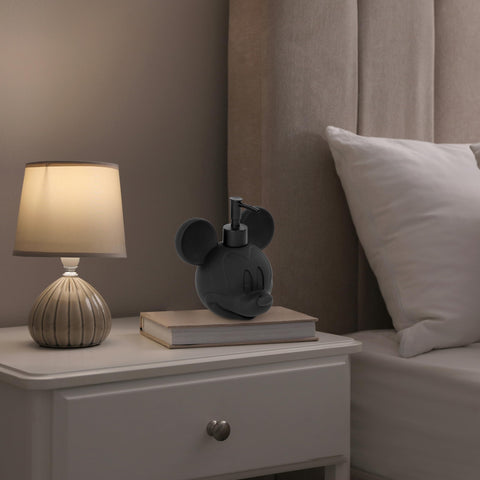 Bathroom décor display featuring the Mickey silhouette for subtle charm.