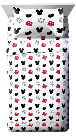 Jay Franco Mickey Mouse pillowcases add soft comfort to the full bed set