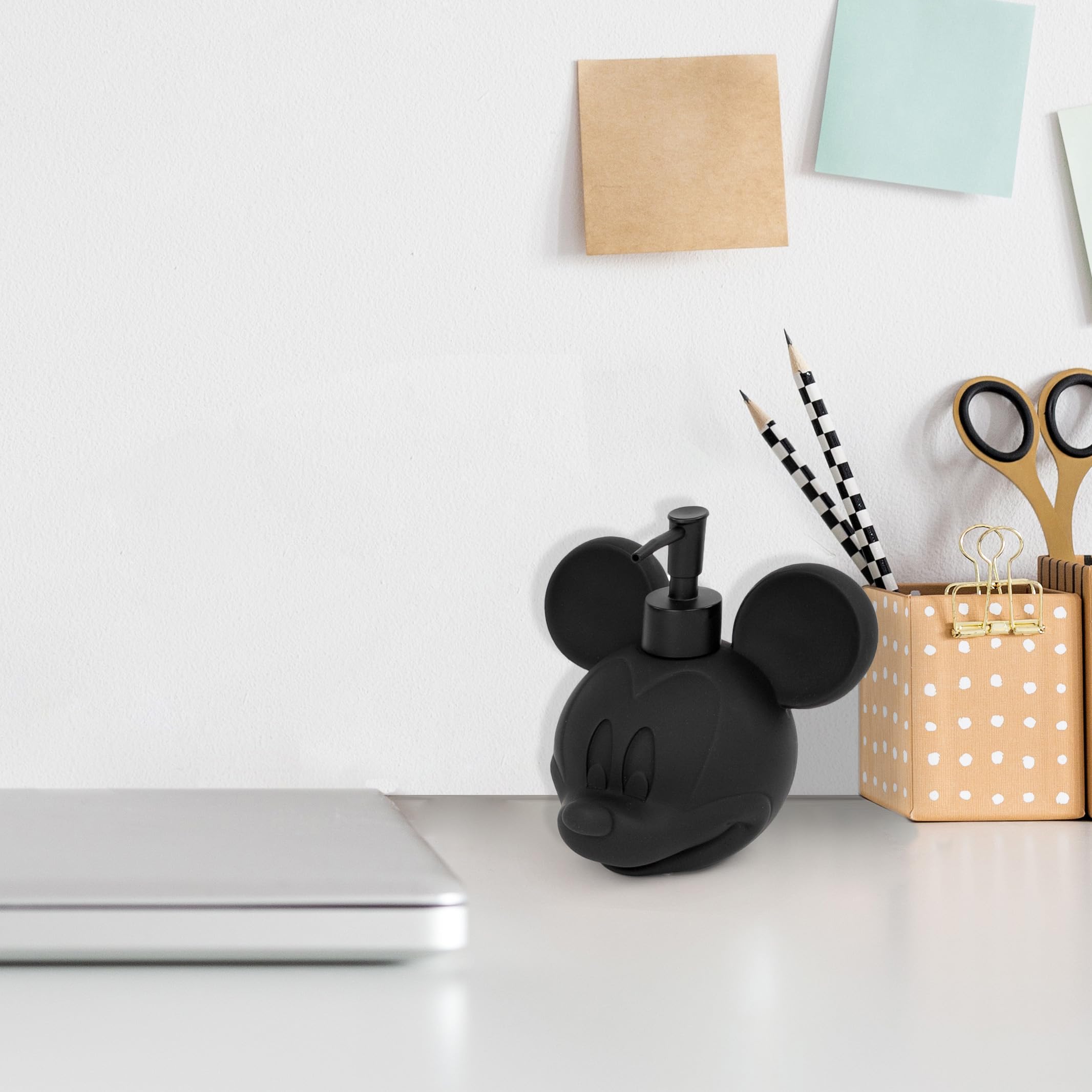 Coordinating Mickey Mouse collection items support cohesive decor across spaces.