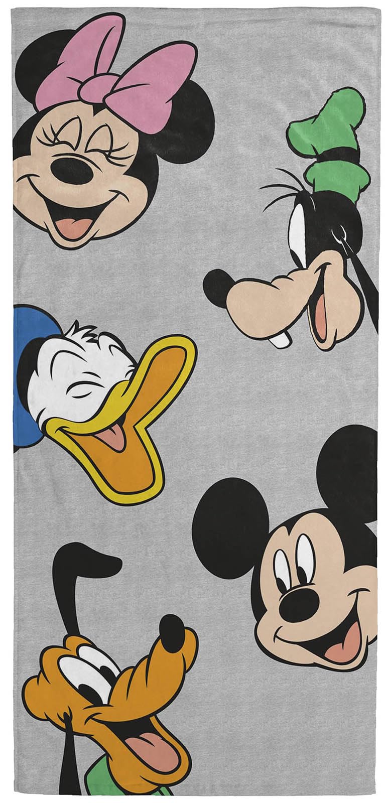 Jay Franco Disney Mickey Mouse and Friends towel close-up, ultra-soft cotton for cozy bath time.