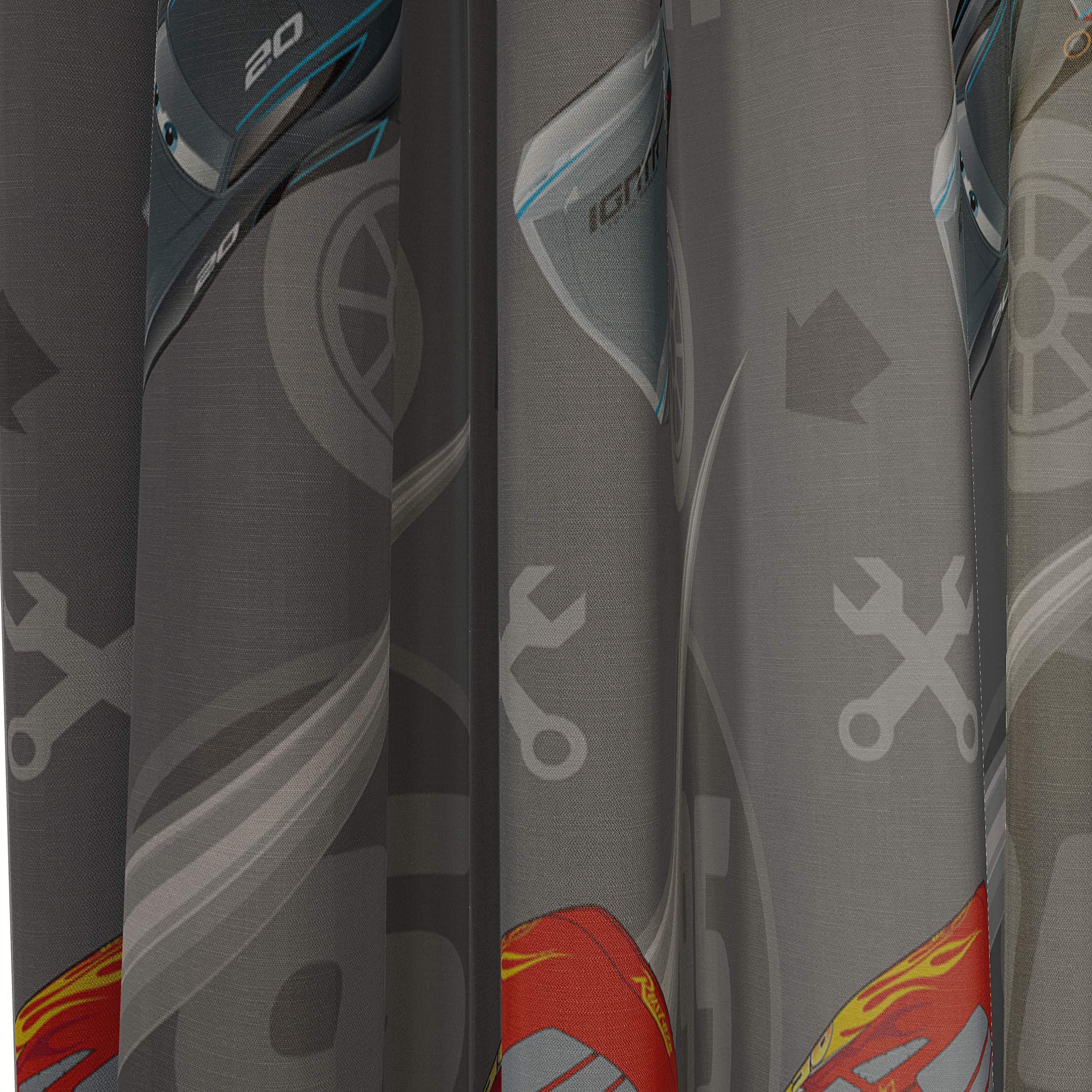 Jay Franco Cars drapes in a kid's room featuring playful decor and easy maintenance.