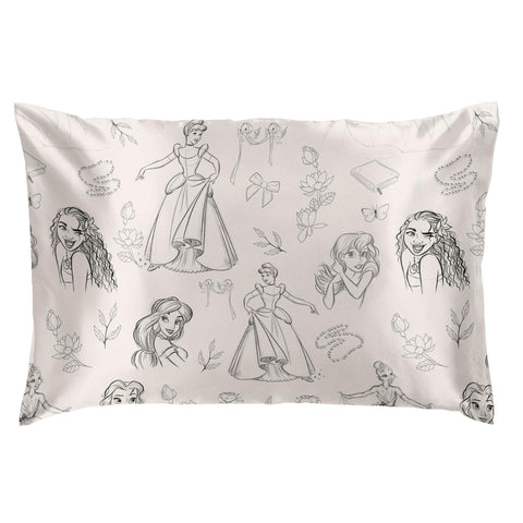 Jay Franco Disney Princess satin pillowcase is machine washable for easy care