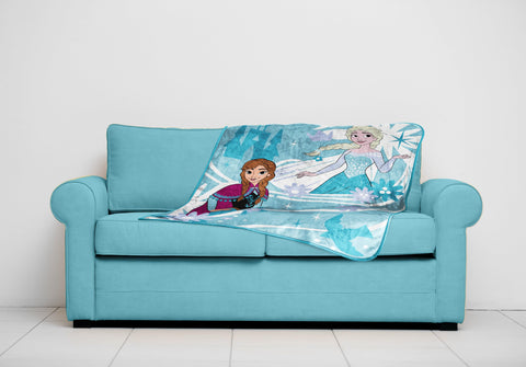 Jay Franco Frozen blanket 40x50 size, perfect for beds, chairs, and travel.