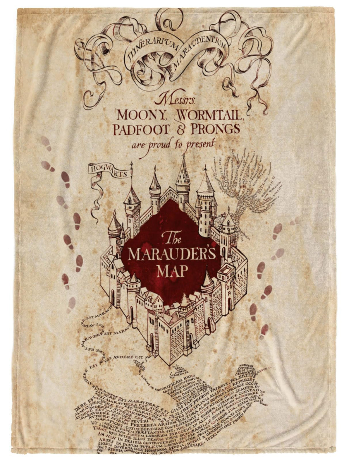 Jay Franco Harry Potter Marauders Map throw 50x70 offers cozy coverage for cool nights.