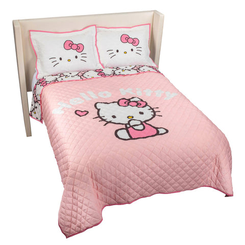 Jay Franco Hello Kitty full/queen quilt shown for year-round comfort