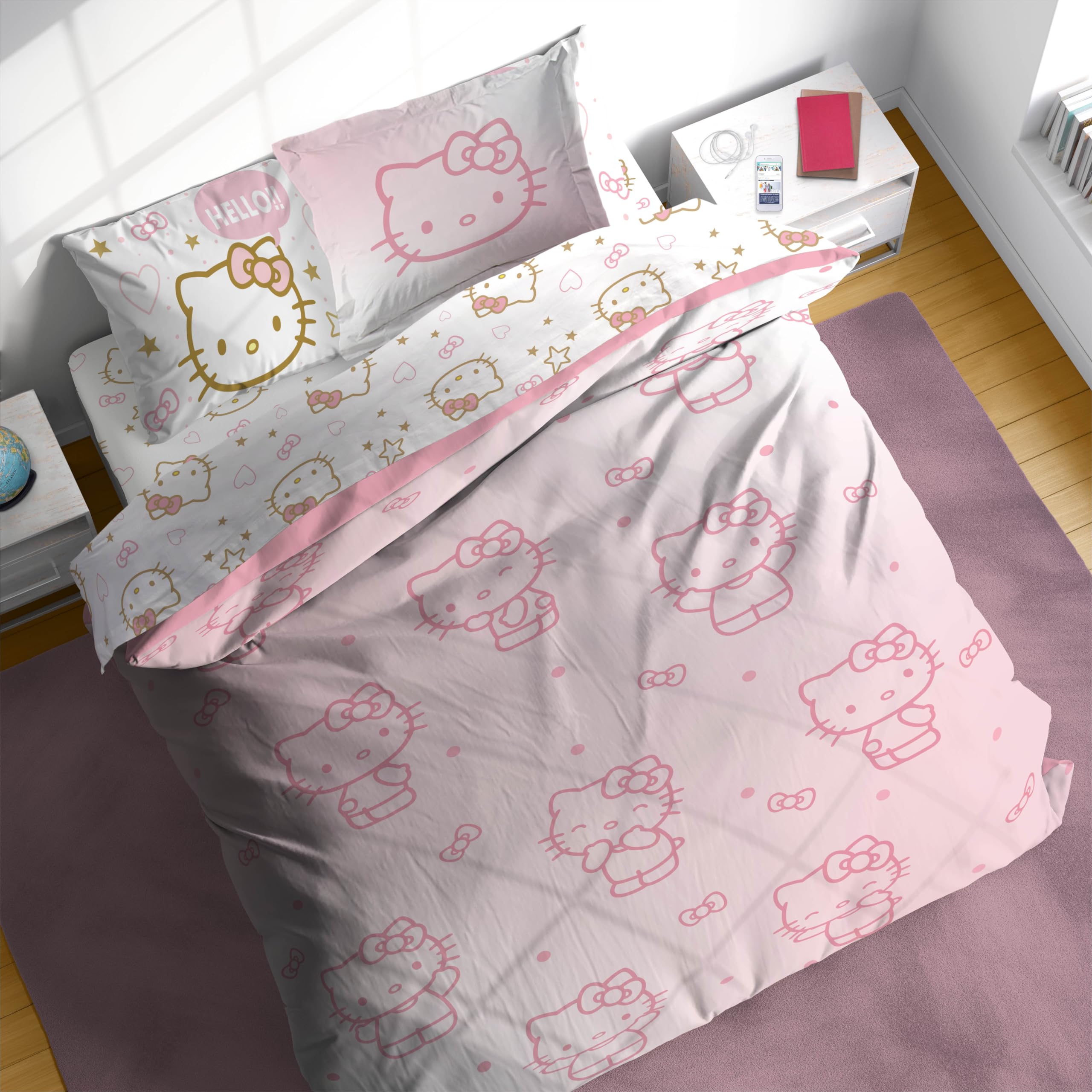 Jay Franco Hello Kitty pillowcases highlight bright pattern and plush feel
